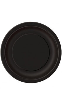 assiettes en carton, vaisselle jetable, vaisselle pour anniversaire, assiettes noires Halloween