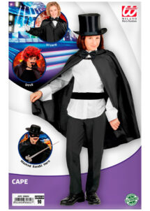 cape noire enfant, cape halloween enfant, cape pour enfant, cape magicien enfant