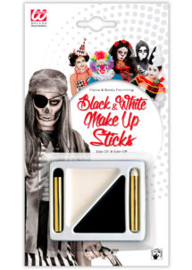 maquillage noir et blanc, maquillage enfant Halloween