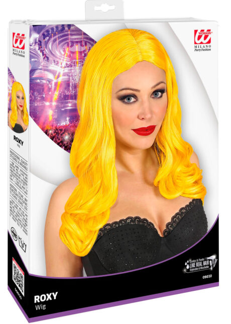 perruque jaune femme, perruque longue jaune, perruque qualité, Perruque Roxy, Jaune