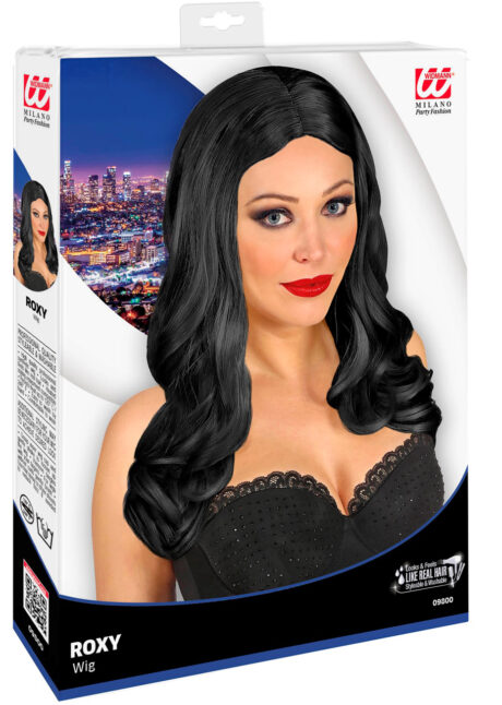perruque noire longue, perruque noire femme, perruque noire qualité, Perruque Roxy, Noire