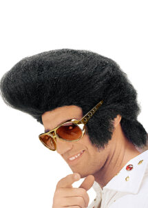 perruque homme, perruque noire, perruque elvis, perruque rockeur, perruque elvis presley