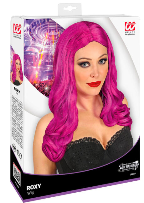 perruque rose longue, perruque rose femme, perruque qualité, Perruque Roxy, Rose Fuchsia