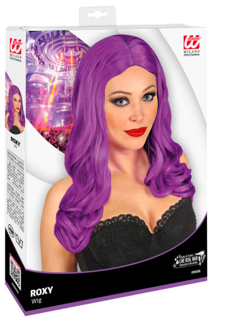 perruque violette longue, perruque violette femme, perruque qualité, Perruque Roxy, Violette