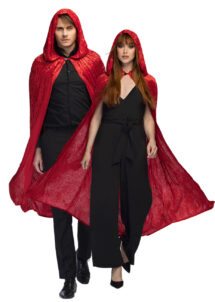 cape rouge capuche, cape rouge de diable, cape halloween