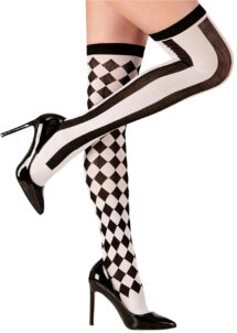 chaussettes arlequin, bas arlequins, collants arlequins, Chaussettes Hautes Arlequin, Losanges et Rayures