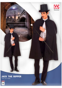 cape manteau à capeline, cape sherlock holmes, cape déguisement jack l'éventreur, cape déguisement adulte, cape noire déguisement