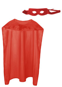 cape super héros, kit super héros, cape héros rouge avec masque