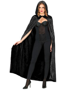 cape noire à capuche, cape halloween, cape carnaval de venise