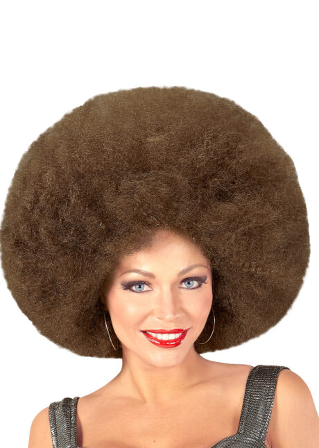 perruque afro, perruque disco, Perruque Afro Extra Volume, Châtain