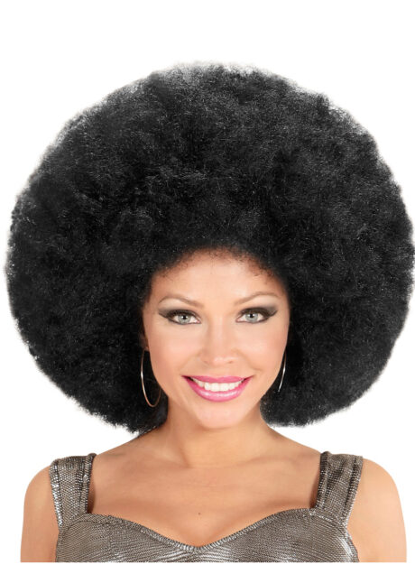 perruque afro, perruque disco, perruque, Perruque Afro Extra Volume, Noire