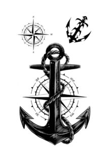 faux tatouages, tatouages ancre marine, tatouage marins, tatouages temporaires, tatous