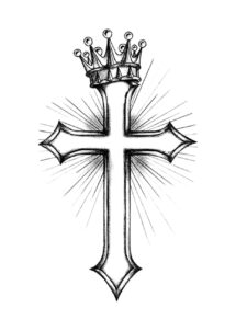 faux tatouage croix, tatouages temporaires