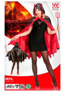 cape de diable, cape halloween, déguisement de diable, diablesse halloween, déguisement de diable pour halloween, cape rouge halloween
