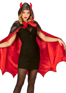 cape de diable, cape halloween, déguisement de diable, diablesse halloween, déguisement de diable pour halloween, cape rouge halloween