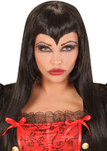 perruque noire, perruque femme halloween, perruque halloween femme, perruque vampire