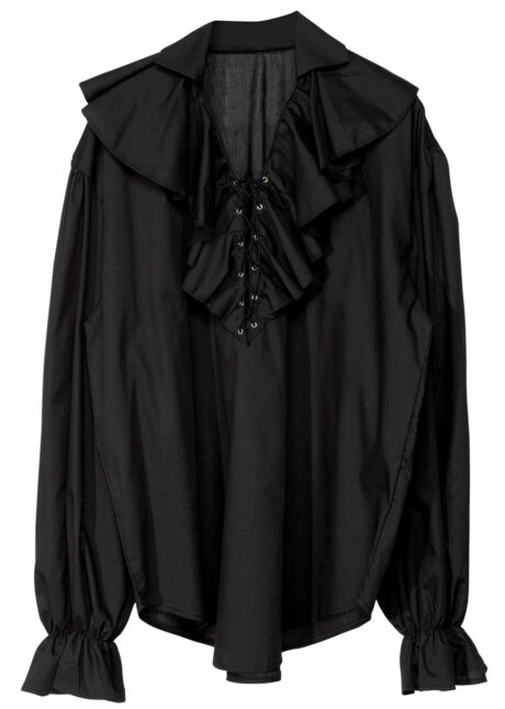 chemise époque, chemise pirate, chemise écossais, chemise renaissance, Chemise Pirate, Ecossais, Renaissance, Noire
