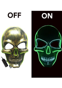 masque led lumineux, masque squelette led, masque halloween