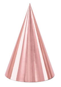 chapeaux pointus cotillons, chapeaux pointus rose gold, chapeaux réveillon