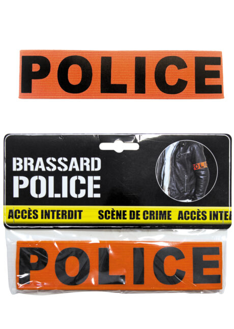 brassard de police, faux brassard de police, accessoires policiers, soirée à thème police, Brassard de Police