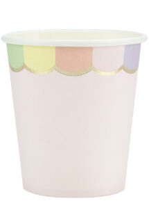 gobelets pastel, gobelets jetables anniversaires
