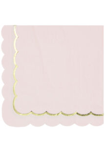 serviettes en papier roses, serviettes en papier babyshower, vaisselle baby shower