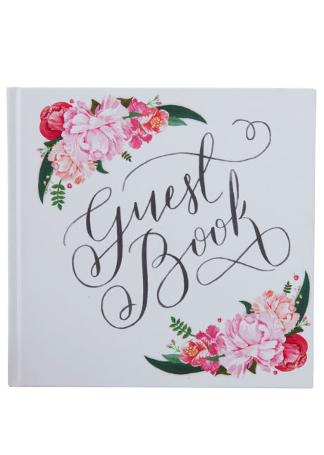 guest book, livre d'or, Guest Book, Livre d’Or, Décor Floral