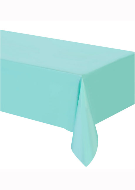 NAPPE-VERT-MENTHE, nappe en plastique, nappe jetable, Vaisselle Cactus, Nappe Vert Menthe, en Plastique