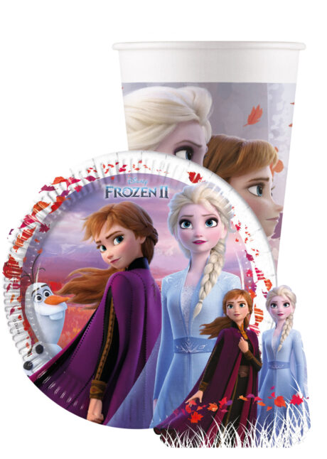 VAISSELLE-REINE-DES-NEIGES-ANNIVERSAIRE, Vaisselle La Reine des Neiges, Assiettes 23 cm
