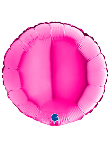 ballon rose fuchsia, ballon hélium, Ballon Rond Rose Fuchsia, en Aluminium