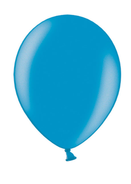 ballons bleus, ballons baudruche, ballons hélium, Ballons Bleu Caraïbes Métal, en Latex, x 10 ou x 50