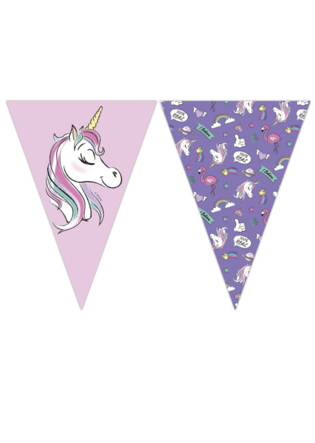 guirlande licorne, guirlande fanions licorne, décorations licornes, Guirlande Fanions Licorne