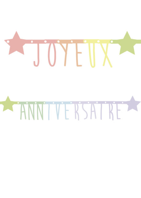 guirlande anniversaire, guirlande joyeux anniversaire, décorations anniversaire, Guirlande Anniversaire, Pastel et Dorée