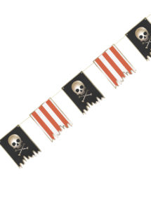 guirlande pirates, guirlande fanions pirates, guirlande décoration pirate, Guirlande de Pirate, Fanions Noirs et Rouges