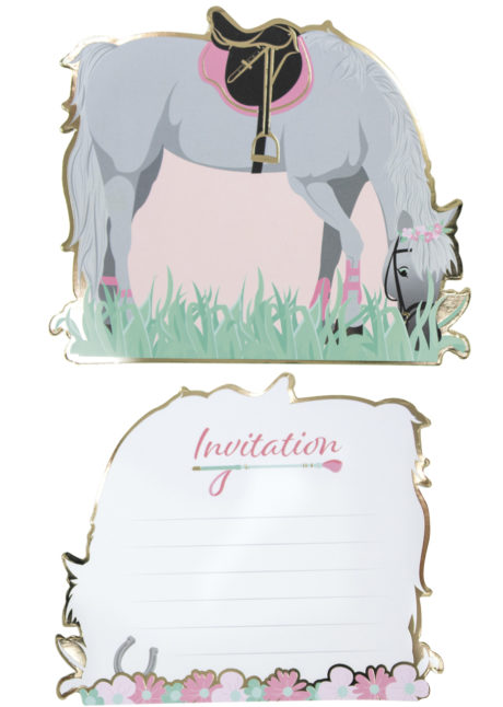 cartes invitations anniversaires, cartes d'invitations, anniversaire cheval, anniversaire filles, Cartes d’Invitation Cheval, Lovely Moments