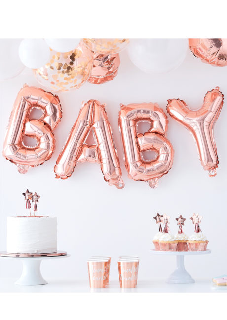 ballon baby shower, ballon baby shower, ballon naissance, Guirlande de Ballons Baby Shower, Baby, Rose Gold