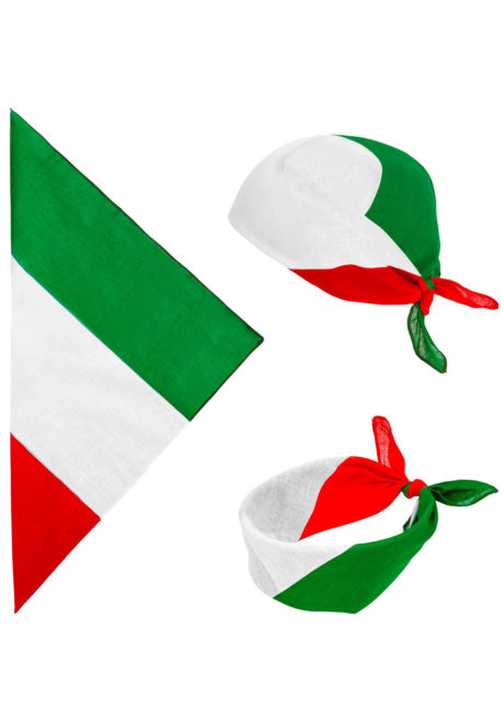 bandana italien, bandana drapeau Italie, bandana drapeau italien, accessoire déguisement italie, Bandana Italie