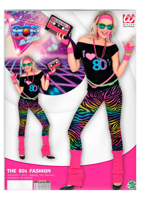 déguisement années 80, costume années 80, legging années 80, Déguisement Années 80, I Love 80’s