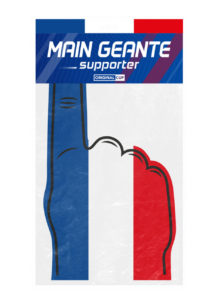 MAIN-DE-SUPPORTER, EURO, coupe du monde, supporter foot, applaudisseurs, Main Géante de Supporter, en Mousse