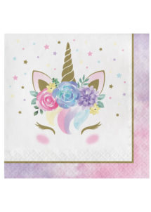 serviettes en papier, serviettes licorne, vaisselle licorne, Vaisselle Baby Licorne, Serviettes 33 cm