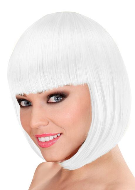 perruque blanche, perruque cheveux blancs, perruque blanche pour femme, Perruque Loulou, Carré Blanc