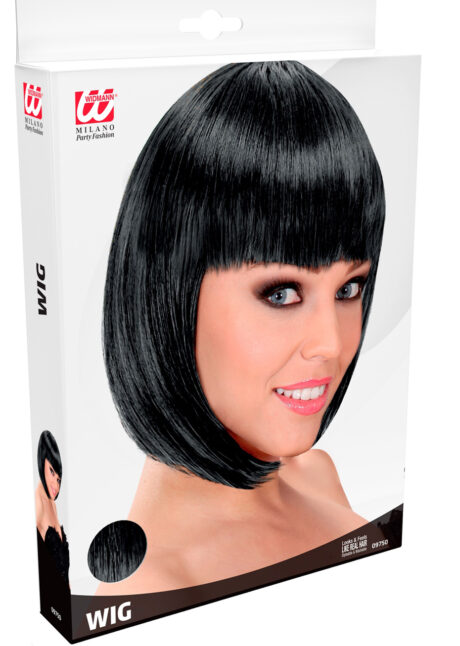 perruque carré noir, perruque noire femme, perruque qualité supérieure noire, carré noir femme, Perruque Loulou, Carré Noir