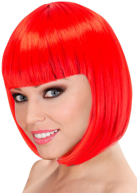 perruque rouge, perruque carré rouge, perruque diablesse, carré rouge, Perruque Loulou, Carré Rouge