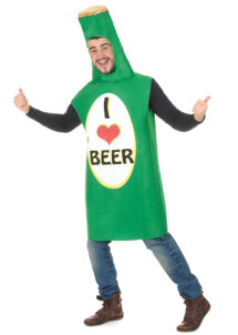 déguisement bière, déguisement bouteille de bière, déguisement saint patrick