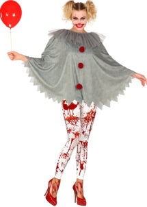 cape de clown, poncho de clown, cape halloween clown