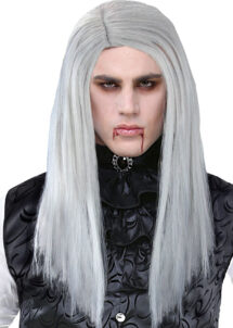 perruque homme, perruque grise, perruque de vampire, perruque dracula