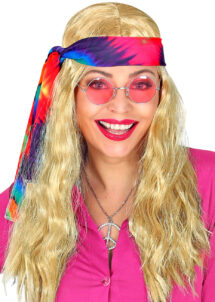 perruque hippie blonde, perruque hippie femme, perruque de hippie