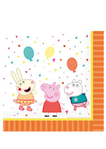 serviettes peppa pig, anniversaires Peppa pig, décorations Peppa pig