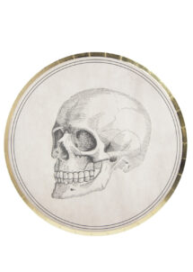 assiettes squelette, assiettes halloween, assiettes jetables