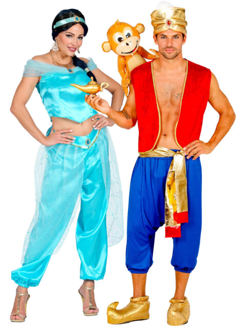 déguisement duo Aladin et Jasmine, couple Aladin et Jasmine, déguisement oriental couple, Déguisements Couple, Aladin et Jasmine